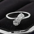 thumbnail image 3 of solitaire jewels 1.25CT Pear Moissanite Toi Et Moi Engagement Ring For Women, 10K White Gold, 3 of 7