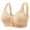 01_Beige, variant on Front Closure Bra for Old Women Embroidery Brassiere Full Coverage Everyday Bra Back Smoothing Bralettes Buttery Soft Wire Free Basic Bras Workout Underwear