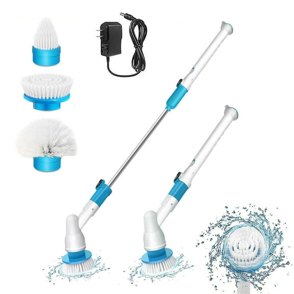 Electric Spin Scrubber Brush with Long Handle Cordless Shower Floor for Cleaning Tub Tile