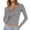 Gray, variant on Women Long Sleeve Shirts Cute Stripe Slim Crop Tops 2026 Spring Outfits Casual T-Shirt Underscrubs Layer Clothes