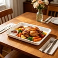 thumbnail image 2 of HWRETIE Reusable Plastic Serving Tray,15 X 10.4 Inch Food Serving Platter for Kitchen,Party,Picnic,Bbq,Restaurant and Everyday Dining, 2 of 6