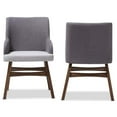 thumbnail image 3 of Bowery Hill 32.68"H Mid-Century Fabric Dining Arm Chair in Gray (Set of 2), 3 of 8