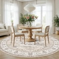 thumbnail image 6 of Washable 6ft Circle Round Rug: 6x6 Low-pile Circular Rug For Living Room Bedroom Cute Office Area With Tpr Rubber Backing Soft Stain-resistant Carpet Bathroom Entryway Dorm(6round Beige), 6 of 8