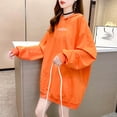thumbnail image 2 of Fesfesfes Women Hooded Long Sleeve Ladies Letter Hooded Ladies Sweatshirt Tops Blouse Under $10, 2 of 8