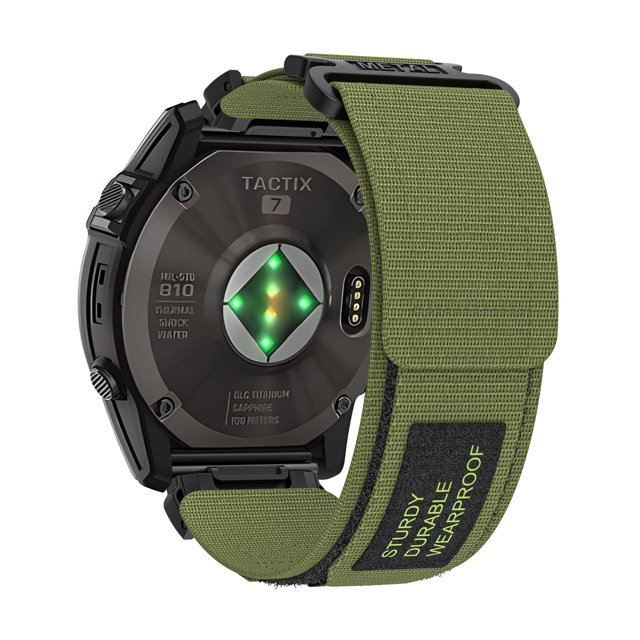 Adecuado para correa de lona de nailon Garmin, dos secciones, 22MM y 26mm, correa de Velcro con bucle de nailon alpino, venta al por mayor
