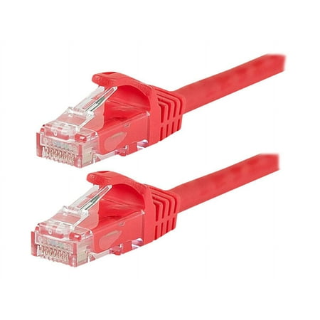 UPC: 0844660098164 | Monoprice FLEXboot Series – Patch cable – RJ-45 (M) to RJ-45 (M) – 6 in – 0.2 in – UTP – CAT 6 – molded  snagless  stranded – red