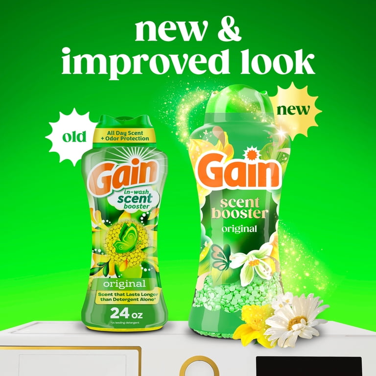 2 pack) Gain Laundry Scent Beads, In-Wash Scent Booster with Odor