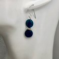 thumbnail image 3 of Dazzle Blue Apatite 10mm Coin Sterling Silver Earrings | 1 1/2 Inch Drop |, 3 of 8