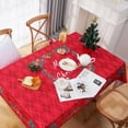 thumbnail image 3 of Nappe de Noël 60x120 Pouces, Nappe de Noël à Carreaux Buffalo pour l'Hiver, Nappes de Noël Rouges, Nappe de Noël Imperméable pour Table, Cuisine, Salle à Manger, Vacances, 3 of 5