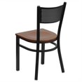 thumbnail image 3 of Bowery Hill 33.25"H Industrial Metal Grid Back Dining Chair in Cherry, 3 of 3