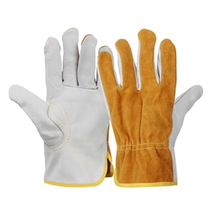 HILABEE 1Pair Gants de travail Hommes Gants pour le soudage de travail Gants protecteurs