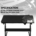 thumbnail image 3 of Ghojet Keyboard Dust Cover for 61/88 Key-keyboard Electronic Piano Dust Cover with a Drawstring Rainproof Cloth Black (61 keys), 3 of 11