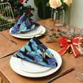thumbnail image 5 of Iauyy Satin Napkins Set of 4- Beautiful Butterfly- Blue DIY Printing Decoration Cloth Napkin- Easy Care for Home/Party, 5 of 8