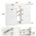 thumbnail image 3 of Ktaxon Shoe Cabinet with 4 Flap Drawers, Pull-out Drawers and 3-Tier Open Shoe Rack, for Entryways, White, 3 of 17