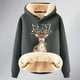 thumbnail image 4 of WILLBEST Sudadera de Mujer, Estilo Universitario, Cuello Redondo, Manga Larga, Talla Grande, con Estampado Navideño XXXX-Grande, 4 of 4