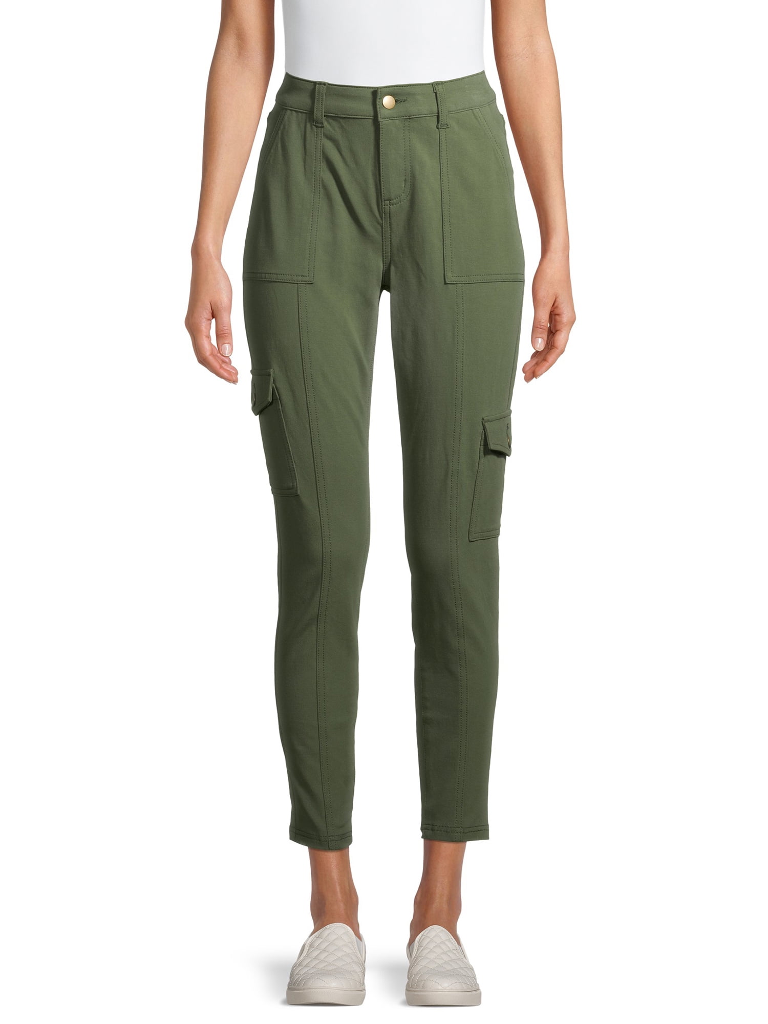 Time and Tru Women's Knit Cargo Pants - Walmart.com