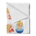 thumbnail image 2 of Baby Soft Flannel Fleece Throw Blanket, Boys and Girls in Various Situations Bathing Sleeping Crawling Drinking Milk, Cozy Plush for Indoor and Outdoor Use, 50" x 70", Multicolor, by Ambesonne, 2 of 5