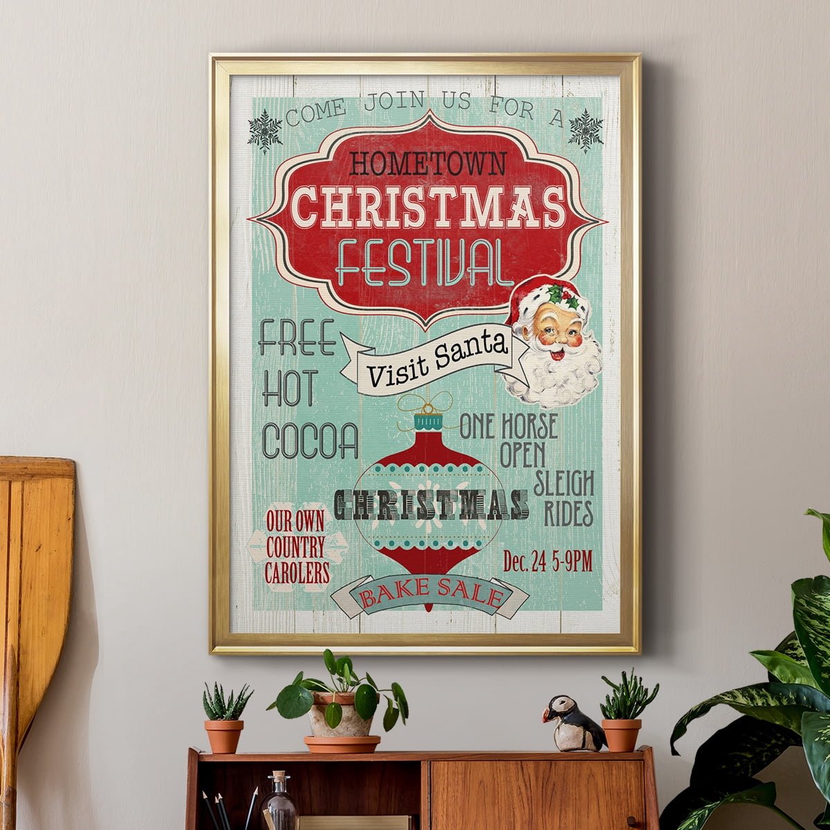 Bright Christmas Festival Premium Framed Print - Ready to Hang
