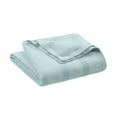 thumbnail image 3 of Lightweight Breathable 100% Cotton Knit Blanket – All-Season Bed Blanket – Full/Queen Size – Blue, 3 of 4
