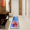 thumbnail image 3 of SKYSONIC Unique USA Dahlia Flag Runner Rug with Rubber Backing, 4th of July Non Slip Entryway Rug Runner Washable Soft Area Rug Carpet for Hallway Bedroom Kitchen Decor,2'x6', 3 of 6