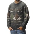 thumbnail image 1 of Chandail Col Rond pour Hommes Manteau Décontracté Mode de Rue Tricot Chaud Confortable Vêtements d'Hiver Stylés, 1 of 9