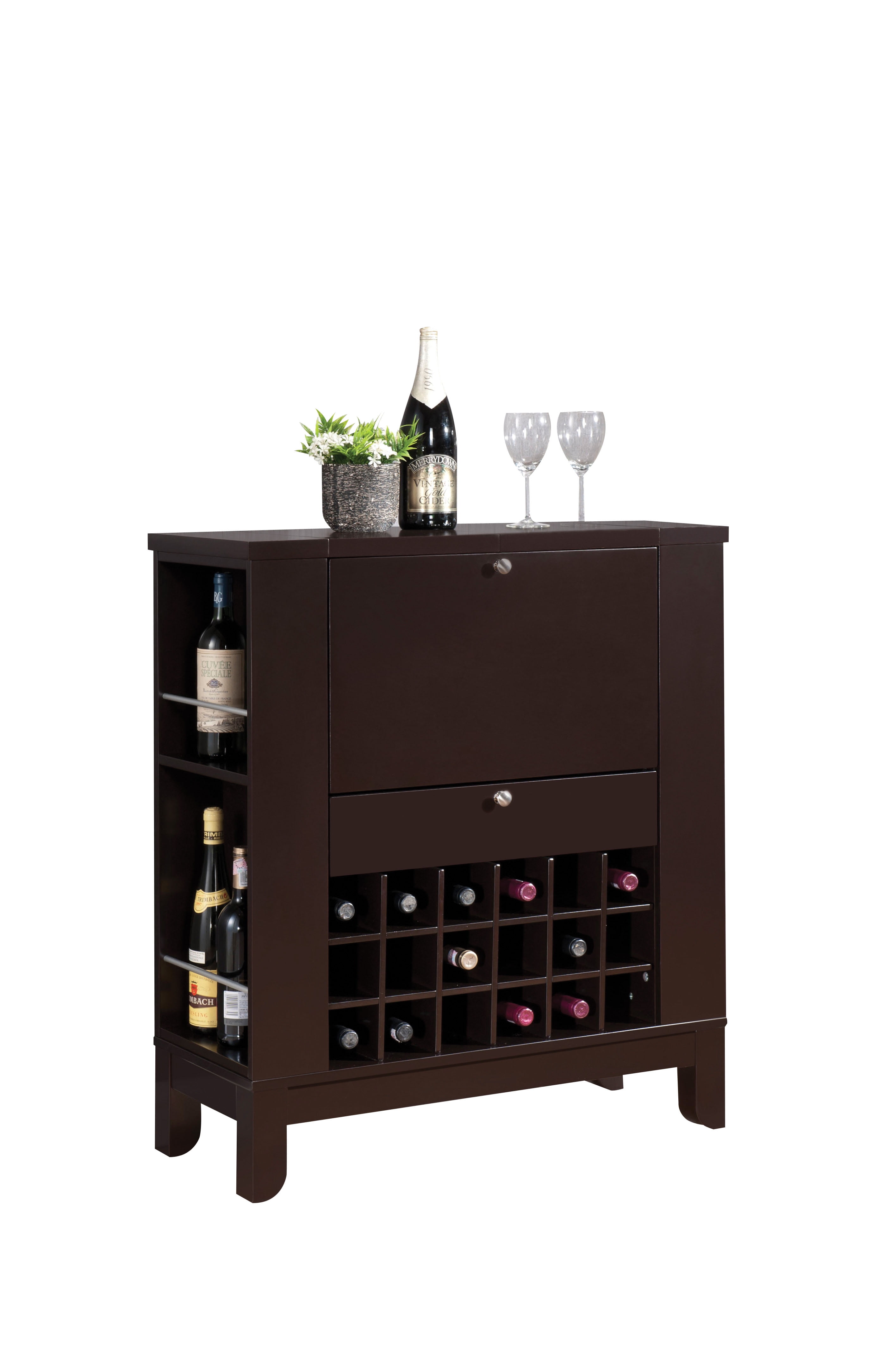 Wenge Finish Acme 97010 Nelson Wine Bar
