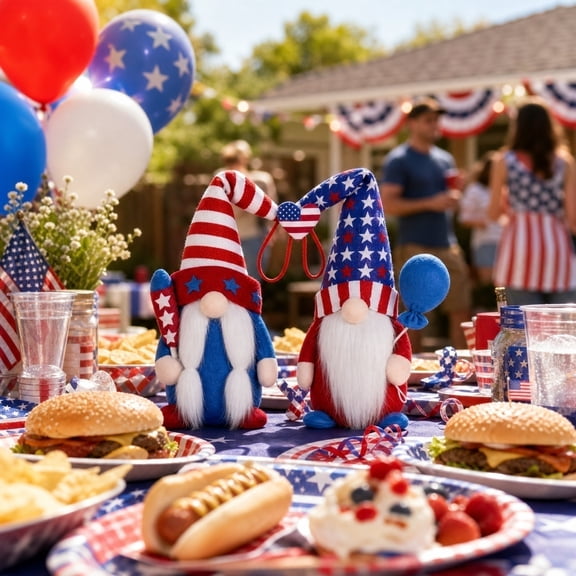 Patriotic 4th of July Decorations,Independence Day, Memorial Day Decorations,250th Anniversary Patriotic USA Gnomes for Home, Office, Indoor