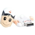 thumbnail image 3 of Creative Plastic Doctor USB 2.0 Flash Drive Toy Shape Style Cartoon Robot, Green, 64GB, Female nurse, 3 of 7