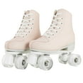 thumbnail image 3 of JOJOLAM Roller Skate, Adult Teen Classic High Top Roller Skates with Light up Wheels, Light Pink(Women's 8), 3 of 9