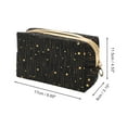 thumbnail image 2 of 1 Pc Bolsa de Maquillaje Ligera con Patrón de Estrella para Viajes de Negocios Negra de Poliéster, 2 of 3