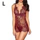thumbnail image 1 of Falda de noche sexy Falda de fibra elástica con cuello en V Traje de vestir sexy y encantador, L, Rojo vino Jumpingount  XX000129-15, 1 of 7