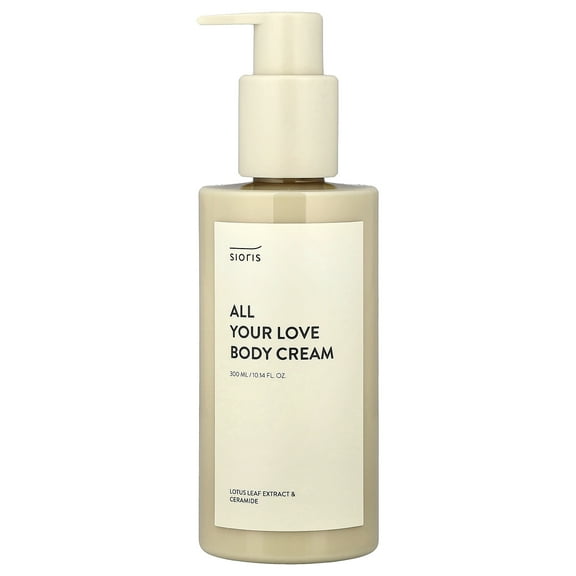 Sioris All Your Love Body Cream, 10.14 fl oz (300 ml)