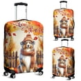 thumbnail image 2 of Happy Thanksgiving Australian Shepherd Give Thanks Fall Beanie Scarf Welcome Travel Luggage Cover Aussie Dog Lover Gifts Suitcase Dust Protective Decor - 00020, 2 of 5