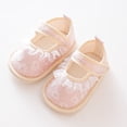 thumbnail image 4 of JAJAHO Girls Grip Shoes Toddler First Walkers Floral Lace Breathable Mesh Barefoot Non- Shoes, 4 of 4