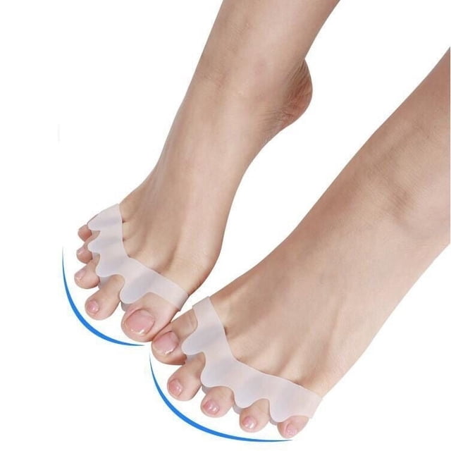 Corrector de valgo de pulgar y hueso de pie grande de silicona, separador de dedos superpuestos, flexión, deformación, separación de dedos, para hombres y mujeres, día y noche