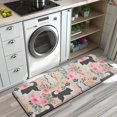 thumbnail image 3 of Husky Dog Flower Floral Kitchen Rug Mat,Kitchen Runner Rugs Non Skid Washable,Decorative Kitchen Floor Mats for Kitchen,Sink,Laundry,17"x47.2", 3 of 7