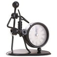 thumbnail image 1 of Creative Iron Stainless Steel Small Desk Clock Iron Retro Personality Clock Gift Birthday Gift Iron Table Alarm Clock With Musical Instruments Gadgets Decoration Craft, 1 of 8