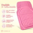 thumbnail image 2 of Carbella Pink Car Mats, 3 Piece Full Set Waterproof Trim-to-Fit Pink Floor Mats for Cars Trucks SUV, Deep Dish All-Weather Pink Car Floor Mats, Flexible Rubber Automotive Floor Mat Set for Women, 2 of 10