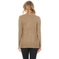 thumbnail image 3 of Women's Open Front Pockets Knit Long Sleeve Sweater Cardigan S M L XL, 3 of 3