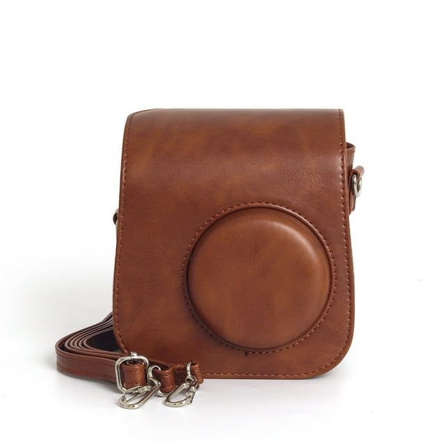 Protective Case Bag for Instax Mini SE Phetium Instant Camera,with Photos Pocket,PU Leather Travel Storage Bag for Instax Mini SE Polaroid Cam,With Shoulder Strap Accessories
