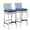 Blue, variant on Set of 2 Wicker Outdoor 30" Bar Stools with Cushions, All-Weather High Bar Chairs for Patio, Poolside, and Backyard - Comfortable and Stylish Seating for Outdoor Gatherings and Entertaining