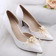 thumbnail image 4 of unbranded 1Par Beige Metal Shoe Buckle Wedding Shoe Ornament with Premium Durable Material, 4 of 8