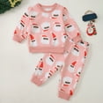 thumbnail image 2 of UYYX Christmas 2T Boys Clothes Fall Christmas Toddler Boy Outfits Fall Girl Clothes Long Sleeve Crewneck Sweatshirt Top Pants With Pocket Girl Outfit 6-12 Months, 2 of 8
