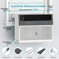 thumbnail image 2 of 8000 BTU Window Air Conditioner,ac window unit with Washable Filter,Remote Control,Quiet Operation,Fan,Cools Up to 370 Square Feet,110V/60Hz, 2 of 7