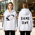 thumbnail image 2 of Football Shirts for Women Rugby Shirt Women Graphic Hoodie Oversized Hoodies for Women Long Sleeve V Neck Tops for Women Football Hoodies for Women Hoodies for Women Cute Hoodies, 2 of 7