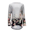 thumbnail image 2 of Tops de otoño para mujer, blusa holgada de manga larga con estampado Floral para el trabajo, 2 of 5