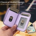 thumbnail image 7 of Dteck for MagSafe Wallet, Strong Magnetic Wallet for iPhone 15/14/13/12 Series,Magnetic Card Holder Wallet with Zipper Pocket for iPhone Wallet MagSafe with 4 Card Slots RFID Blocking, Purple, 7 of 7