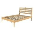 thumbnail image 2 of Camaflexi 58.11"W Mid-Century Wood Full Size Slat Bed Oak Finish, 2 of 10