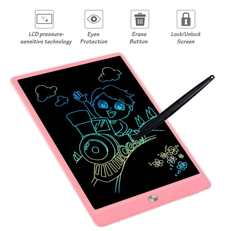Jasonwell 12'' LCD Writing Tablet Kids Drawing Pad Doodle Board Toddler  Scribbler Board Toys Painting Sketch Pad (Pink)