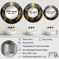 thumbnail image 4 of Designart "Geometric Arches In Black And Gold" Abstract Shapes Round Mirror Wall Decor Modern - Large Gold Round Office Mirror - Round Mirror - 23" x 23", 4 of 6